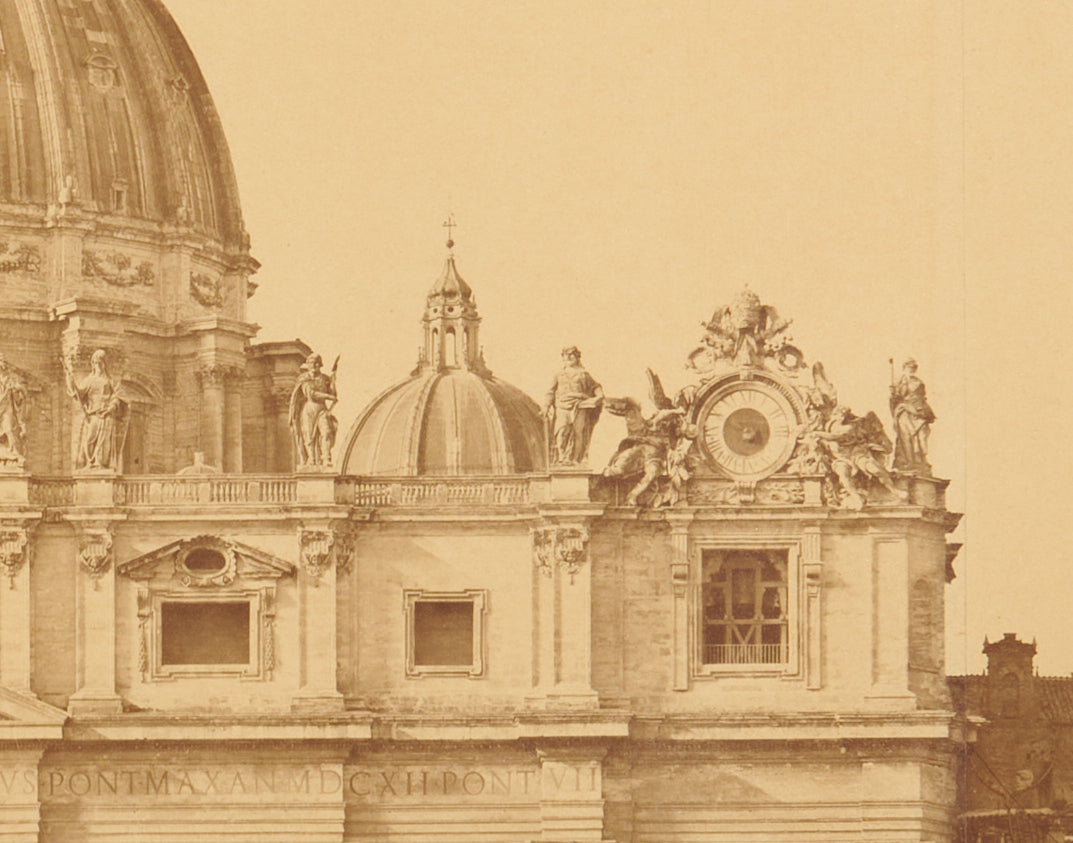 ANTIQUE MAMMOTH SEPIA PHOTOGRAPH OF THE VATICAN